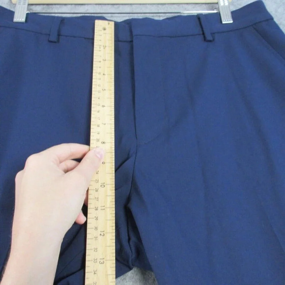 Club Monaco Men's Dress Pants Straight Leg Ankle Trouser Size 34 x 32 Navy 560 - Picture 11 of 13